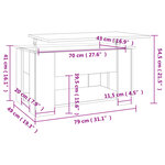 vidaXL Table basse noir 79x49x41 cm bois d'ingénierie