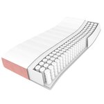 vidaXL Sommier à lattes de lit avec matelas Rose 140x200 cm Velours