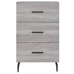 vidaXL Table de chevet sonoma gris 40x40x66 cm bois d'ingénierie