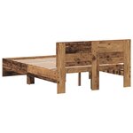 vidaXL Cadre de lit avec tête de lit Bois Ancien 120 x 190 cm