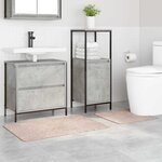 vidaXL Ensemble de tapis de bain antidérapants 2 Pièces Crème PP