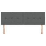 vidaXL Tête de lit avec tête de lit Gris foncé 160 cm Cuir synthétique