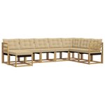 vidaXL Ensemble de canapés d'extérieur 8 pc Blanc et Beige
