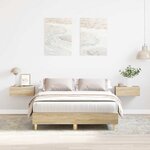vidaXL Cadre de lit sans matelas chêne sonoma 120x190 cm