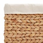 vidaXL Paniers de rangement 3 Pièces Naturel 35 x 30 x 25 cm