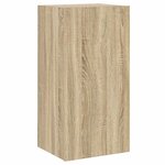 vidaXL Meuble TV mural avec lumières LED chêne sonoma 40 5x35x80 cm