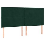 vidaXL Sommier à lattes de lit et matelas Vert foncé 200x200cm Velours