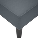 vidaXL Fauteuil long avec accoudoir droit gris foncé velours