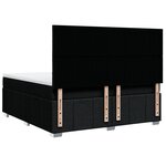 vidaXL Sommier à lattes de lit avec matelas Noir 180x200 cm Tissu