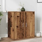 vidaXL Armoires à chaussures 2 Pièces vieux bois bois d'ingénierie