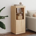 vidaXL Buffet avec lumières LED chêne sonoma 41x37x100 cm