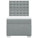 vidaXL Sommier à lattes de lit avec matelas gris clair 80x200 cm tissu