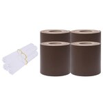 vidaXL Écrans d'intimité de jardin 4 Pièces PVC 35x0 19 m Marron