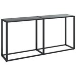 vidaXL Table console Noir 160x35x75 5 cm Verre trempé