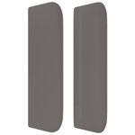 vidaXL Tête de lit avec oreilles Gris 147x16x78/88 cm Similicuir