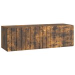 vidaXL Meuble TV mural 98 x 31 x 30 cm Chêne fumé Bois d'ingénierie
