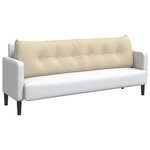 vidaXL Coussin de Dos Crème 180 x 24 x 50 cm tissu