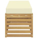vidaXL Ensemble de canapés d'extérieur Blanc et crème 115 x 43 x 45 cm