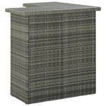 vidaXL Ensemble de bar de jardin 4 Pièces et coussins Résine tressée Gris