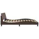 vidaXL Cadre de lit avec tête de lit Marron 180x200 cm Similicuir
