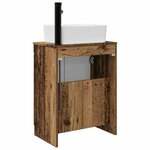 vidaXL Meuble de salle de bain avec évier Bois ancien 54 x 35 x 83 cm