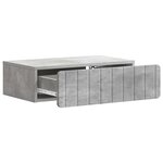 vidaXL Table d'appoint murale Gris béton 59 x 34 5 x 17 cm