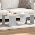 vidaXL Table basse gris béton 89 5x48x30 cm bois d'ingénierie