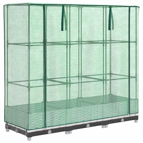 vidaXL Jardinière surélevée avec housse aspect rotin 120x40x123 cm