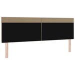vidaXL Tête de lit avec des lumières à LED Cappuccino 180 cm PVC