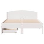 vidaXL Cadre de lit sans matelas blanc 120x190 cm bois de pin massif