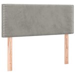 vidaXL Sommier à lattes de lit et matelas Gris clair 80x200 cm Velours