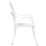vidaXL Chaise de jardin 2 Pièces Blanc 55 x 56 5 x 91cm Aluminium