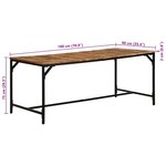vidaXL Table à manger 180x90x75 cm bois de manguier massif brut