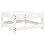 vidaXL Salon de jardin 10 Pièces blanc bois de pin massif