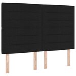 vidaXL Tête de lit LED avec des lumières à LED Noir 160 cm Polyester