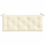 vidaXL Coussins de banc de jardin lot de 2 blanc crème tissu Oxford
