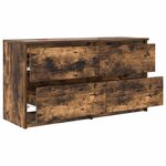 vidaXL Meuble TV chêne fumé 100x35x54 cm bois d'ingénierie