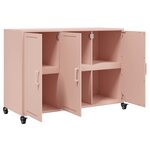 vidaXL Buffet rose 100 5x39x72 cm acier