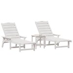 vidaXL Mobilier de jardin lounge 3 Pièces Blanc 38 x 38 x 46 cm