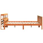 vidaXL Cadre de lit et tête de lit cire marron 180x200 cm bois de pin