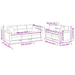 vidaXL Ensemble de canapés 2 Pièces avec coussins Taupe Tissu microfibre