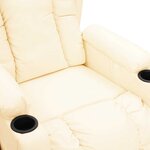 vidaXL Fauteuil de massage Crème Similicuir