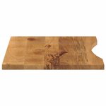 vidaXL Dessus de bureau avec courbe 80x50x2 5 cm manguier massif brut
