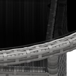 vidaXL Table de jardin Ø80x75 cm Verre trempé/résine tressée Gris