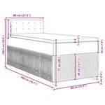vidaXL Sommier à lattes de lit avec matelas bleu 80x200 cm velours