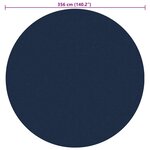 vidaXL Film solaire de piscine flottant PE 356 cm Noir et bleu