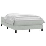 vidaXL Sommier à lattes de lit et matelas gris clair 120x220cm velours