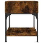 vidaXL Table de chevet chêne fumé 40x41x50 cm bois d'ingénierie