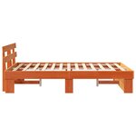 vidaXL Cadre de lit Marron cire 140 x 190 cm Bois massif en pin