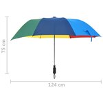vidaXL Parapluie pliable automatique Multicolore 124 cm